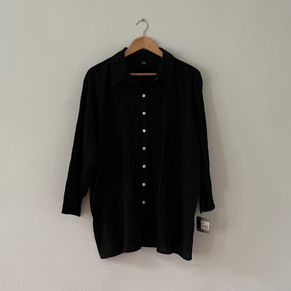 Mossimo Button Up Shirt Crinkle Cotton Cover Up